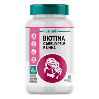 Nutralín Biotina  Cabelo Pele e Unha 60 comp. em Oferta na Shopee