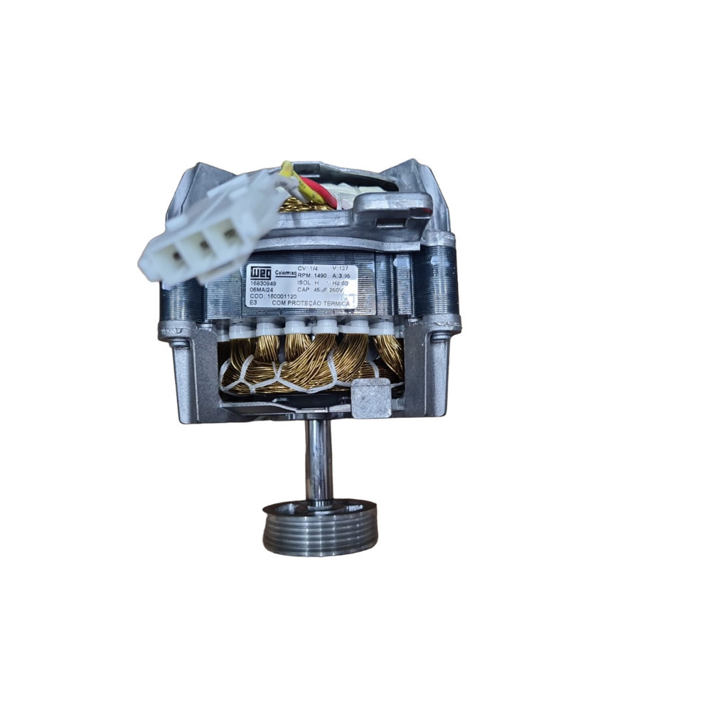 MOTOR LAVADORA COLORMAQ LCA 12KG 15KG POLIA DENTADA 127V