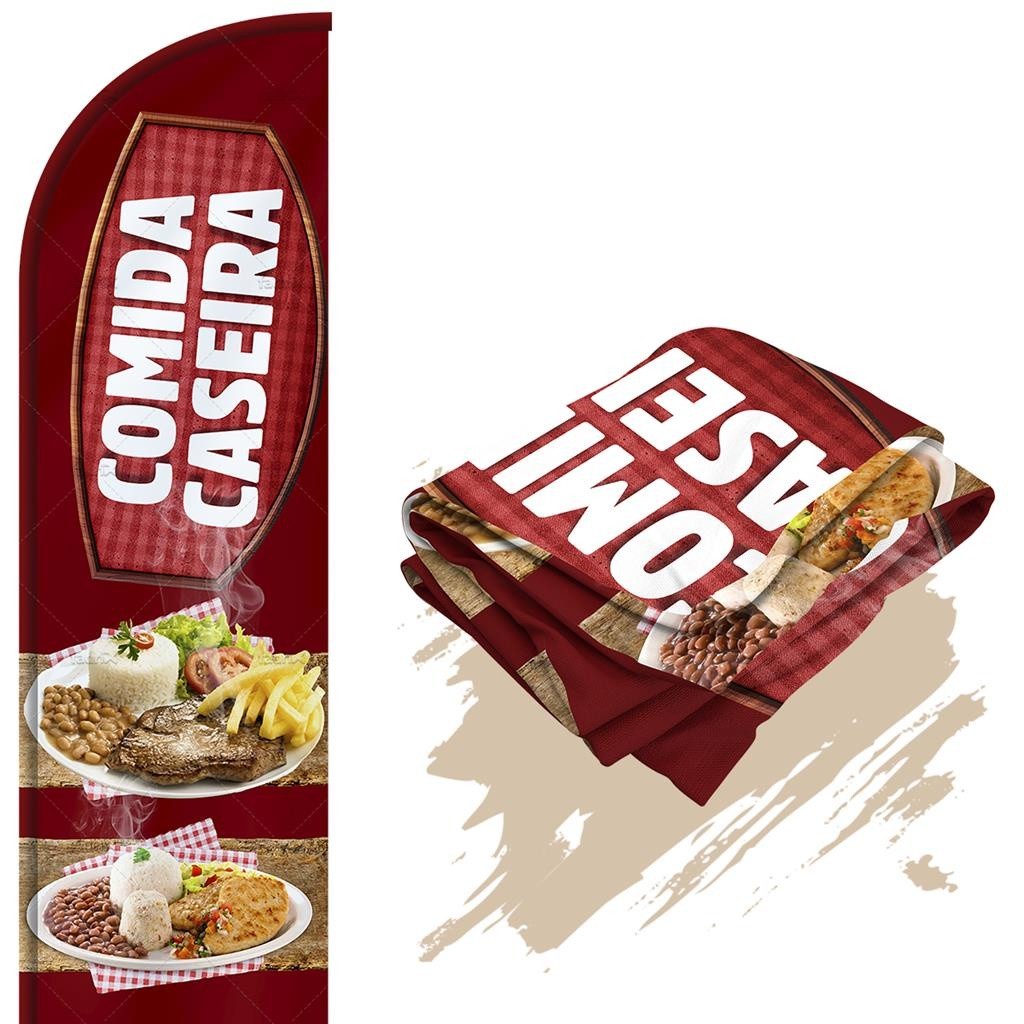 Bandeira Para Wind Banner (so tecido) Comida Caseira