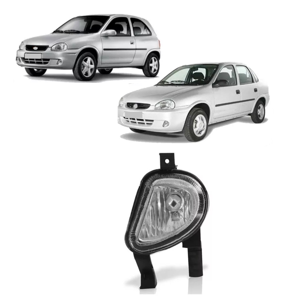 Farol de Milha Auxiliar Corsa Hatch Sedan Pickup 2000 2001 2002 Classic 2003 a 2009 - Esquerdo