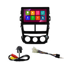 Kit Multimídia 9 Pol Yaris 2018 2019 2020 2021 Android 2Gb Ram 32Gb Flash Quad-Core 2 Din Black Piano Wifi Gps Tela Ips