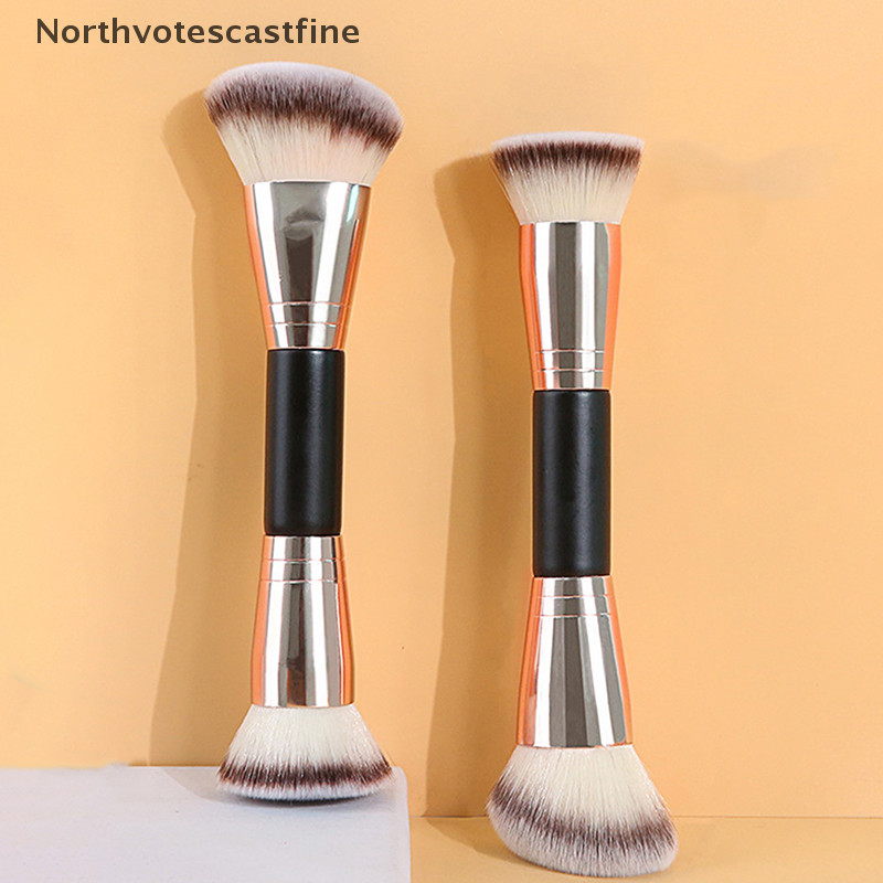 Northvotescastfine 1pcs Ferramenta De Maquiagem Cosmética Profissional Double-Head al Shadow Highlight Blush Eyebrow Eyelash Beauty Brush NVCF