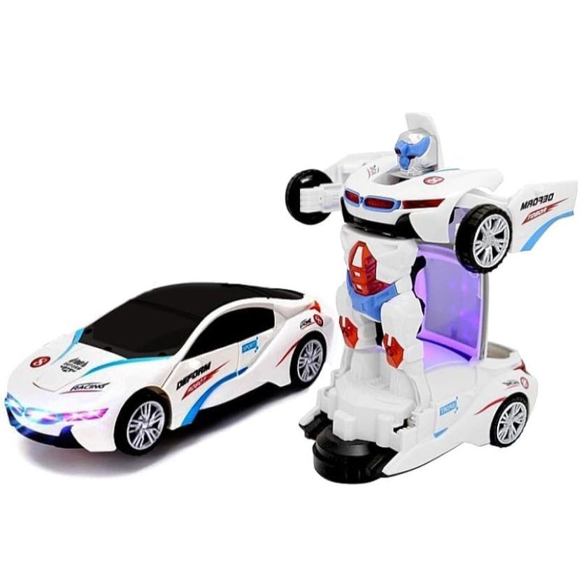 Carrinho Transformers brinquedos de menino Vira Robo Bate E Volta Som E Luz em Oferta na Shopee