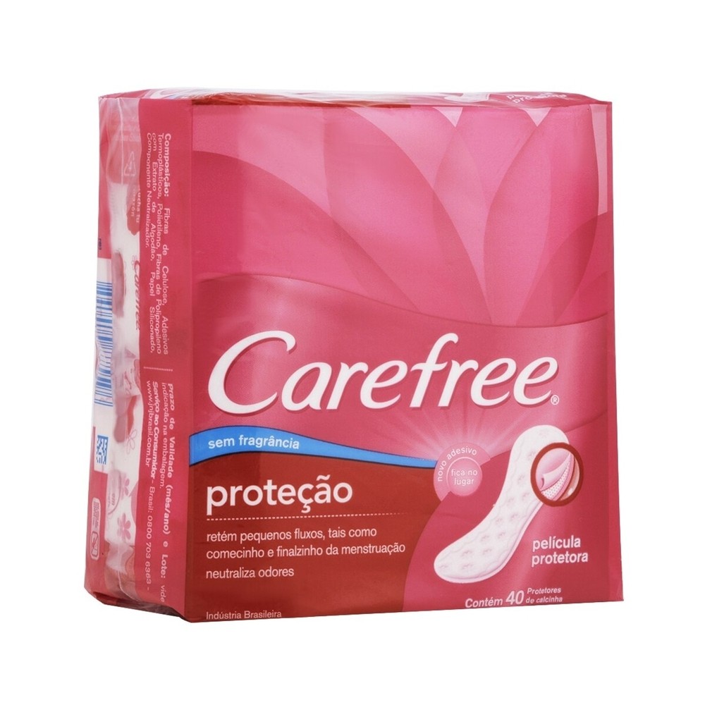 Protetor Diario Carefree Protecao Sem Perfume 40 Unidades em Oferta na Shopee
