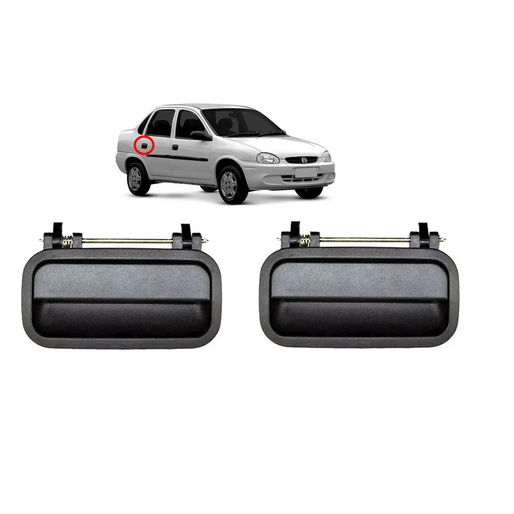 Par Macaneta Traseira Classic 2004 2005 2006 2007 2008 2009 2010 2011 2012 2013 2014 2015 2016 Traseira Preta em Oferta na Shopee