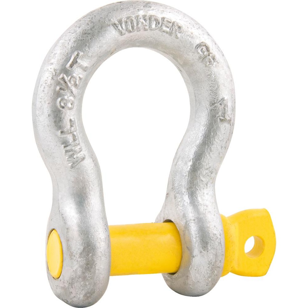 Manilha p/ cabo de aço 3/8" curva pesado galv Vonder Plus