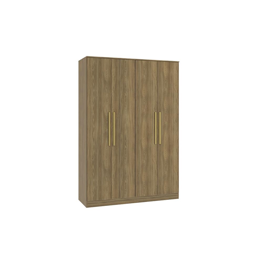 Guarda-Roupa 4 Portas 2 Gavetas Kappesberg Adapt Nogueira - Home & Living