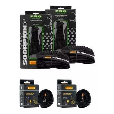 Par Pneu Pirelli 29 X 2.20 Scorpion Pro Kevlar + 2 Câmaras em Oferta na Shopee