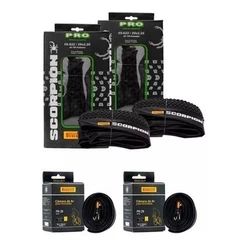 PAR PNEUS PIRELLI SCORPION PRO 29X2.20 KEVLAR + 2 CÂMARAS