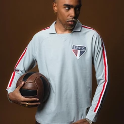Camisa São Paulo Retrô 1980 Manga Longa Masculina Oficial