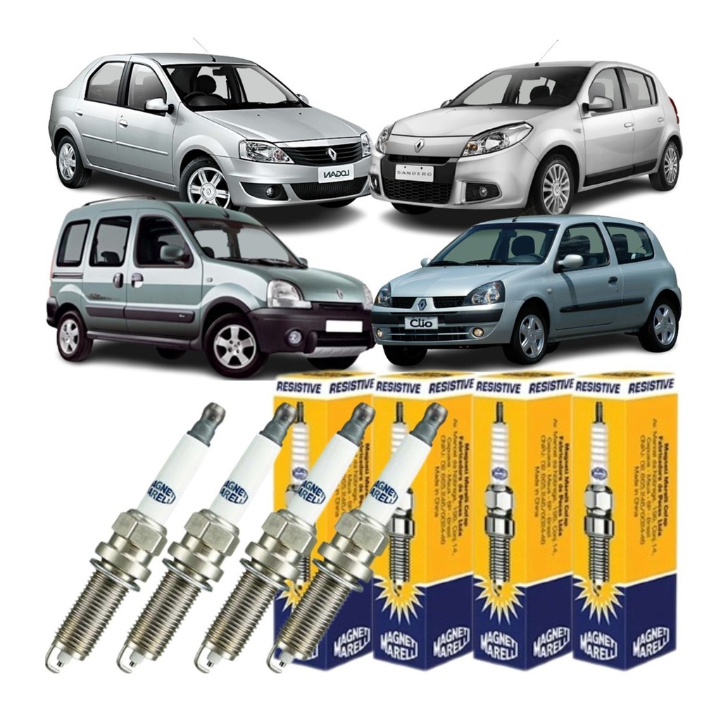 Jogo Velas De Ignição Clio Logan Sandero March 206 1.0 16v em Oferta na Shopee