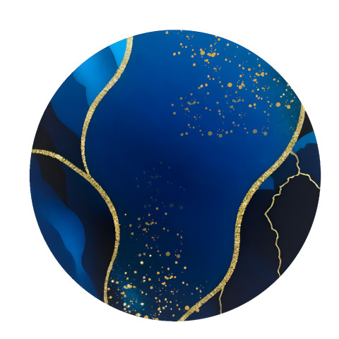 NOVO Painel Festa Infantil Redondo Marmore Tons de Azul, Detalhes Dourados + Arco, Suporte incluso. Fazemos personalizado com qualquer tema. Confeccionado em Lona fosca, impressão de alta resolução. cenário , p/ Decoração