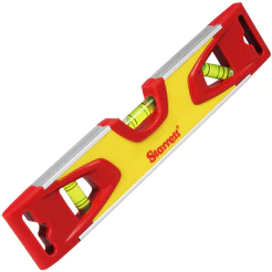Nível Torpedo 230mm Starrett 3 Bolhas Base Magnética 9" em Alumínio KLTS9-S
