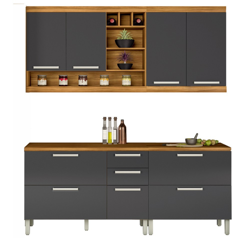 Cozinha Modulada com 4 Peças Burguesa Premium MDF Nesher