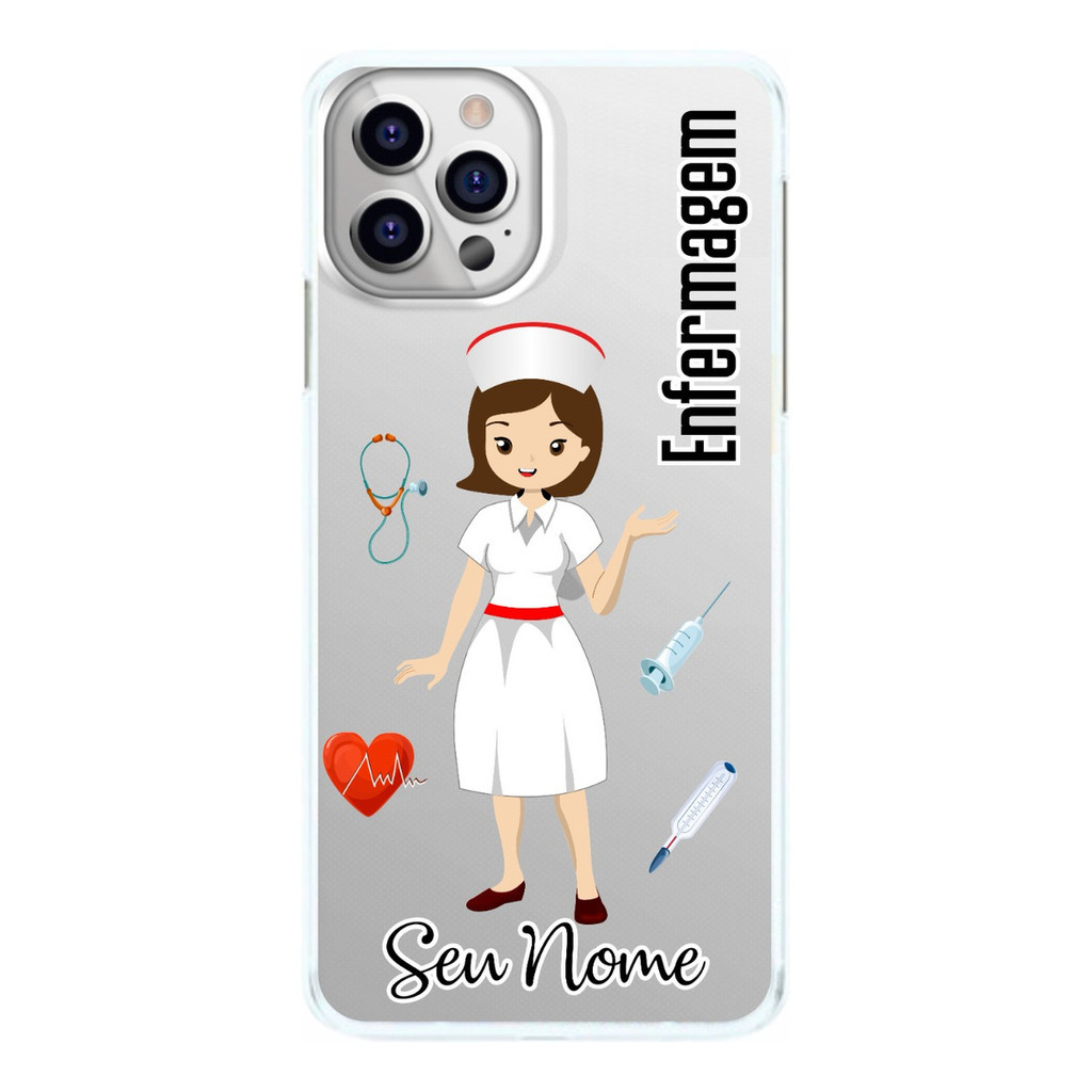 Capinha Enfermagem Enfermeira com Nome Capa de Celular