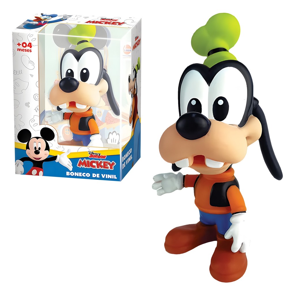 Pateta Baby Boneco Em Vinil 12 cm Vinil Macio Mickey E Amigos 3295 - Líder Brinquedos