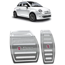 Pedaleira Fiat 500 08/17 Automático Aço Inox - Não fura o pedal