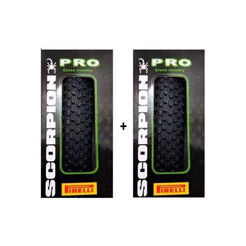 PAR PNEU ARO 29X2.20 PIRELLI SCORPION PRO MTB XC DUAL COMPOUND ARAME RESISTENTE PRETO