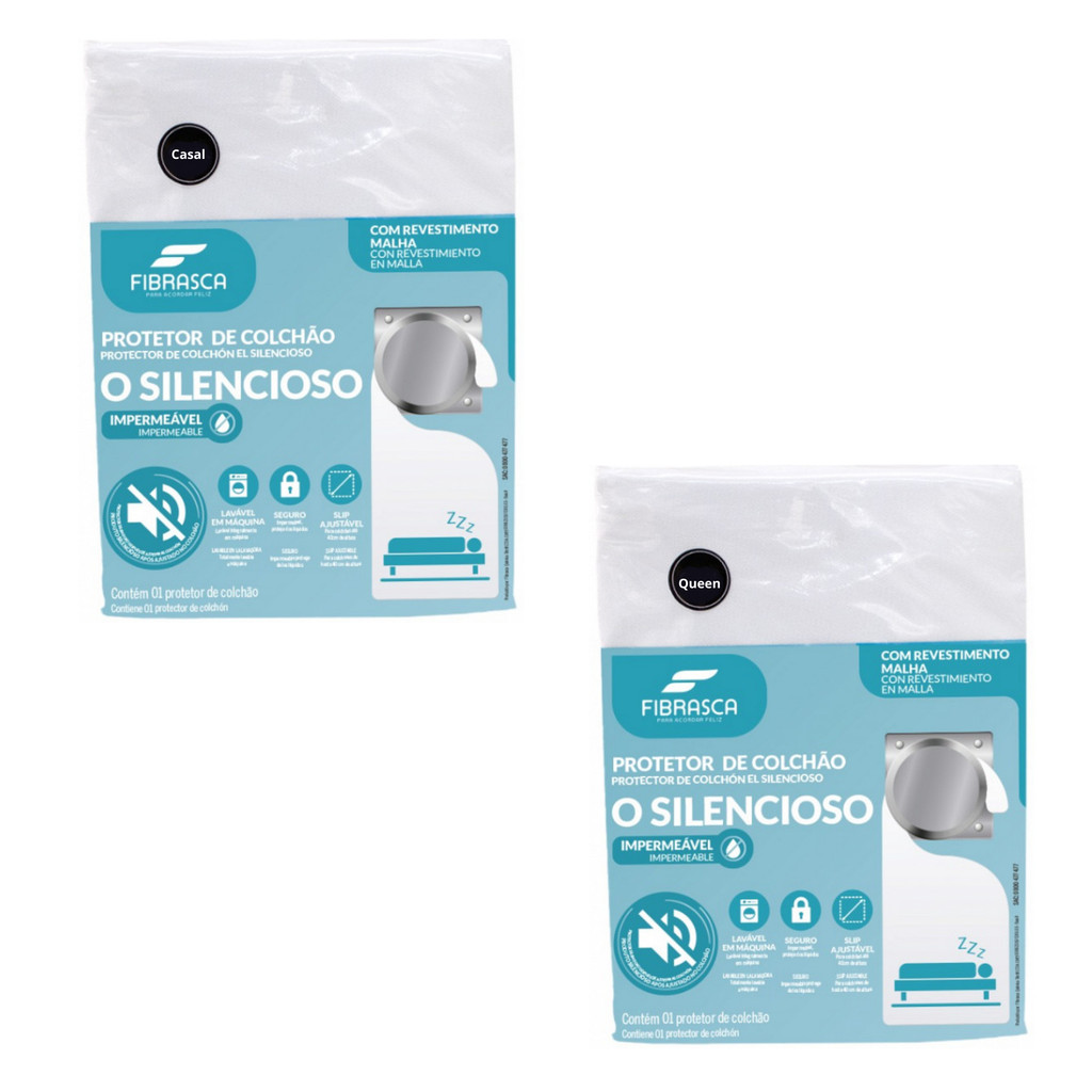 Kit 2 Protetor de Colchão Impermeáveis - Queen e Casal