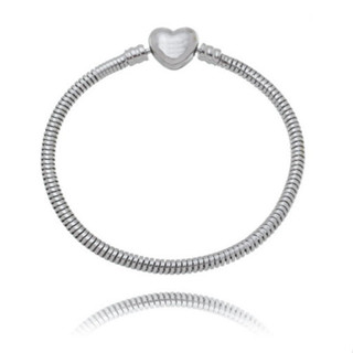 Pulseira para Berloque Coração Folheada A Prata 925 em Oferta na Shopee