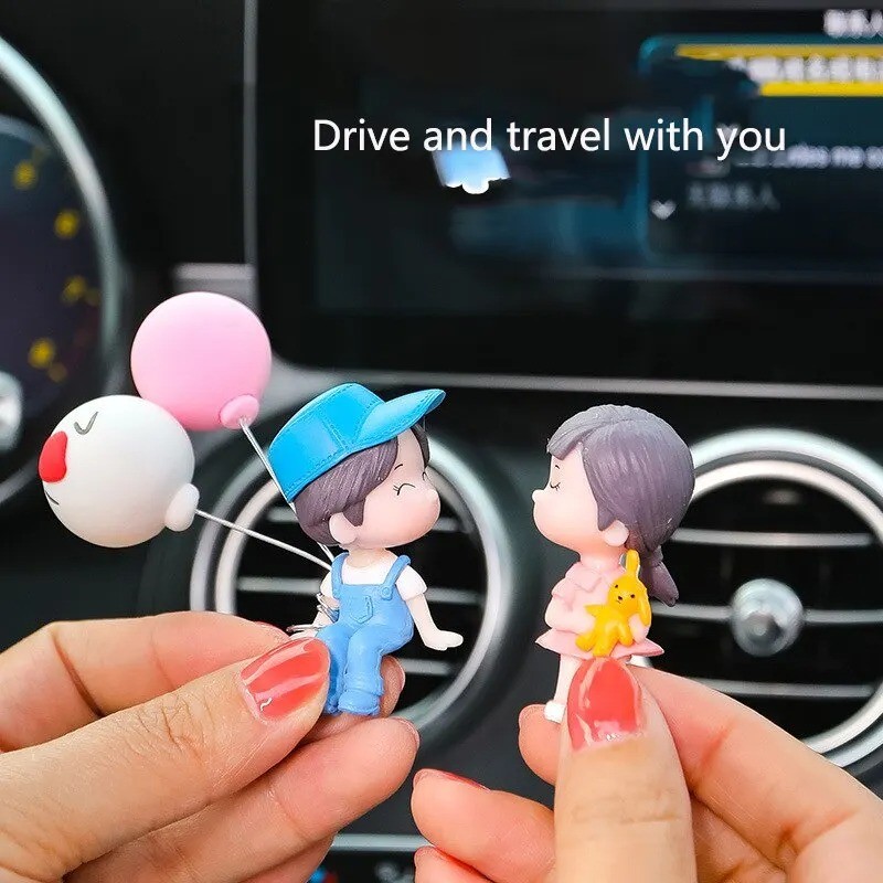 Carro Casal Ornamentos Acessórios Interiores Do Bonito Beijando Bonecas Decoração Elétrico Pequenos Para Casa