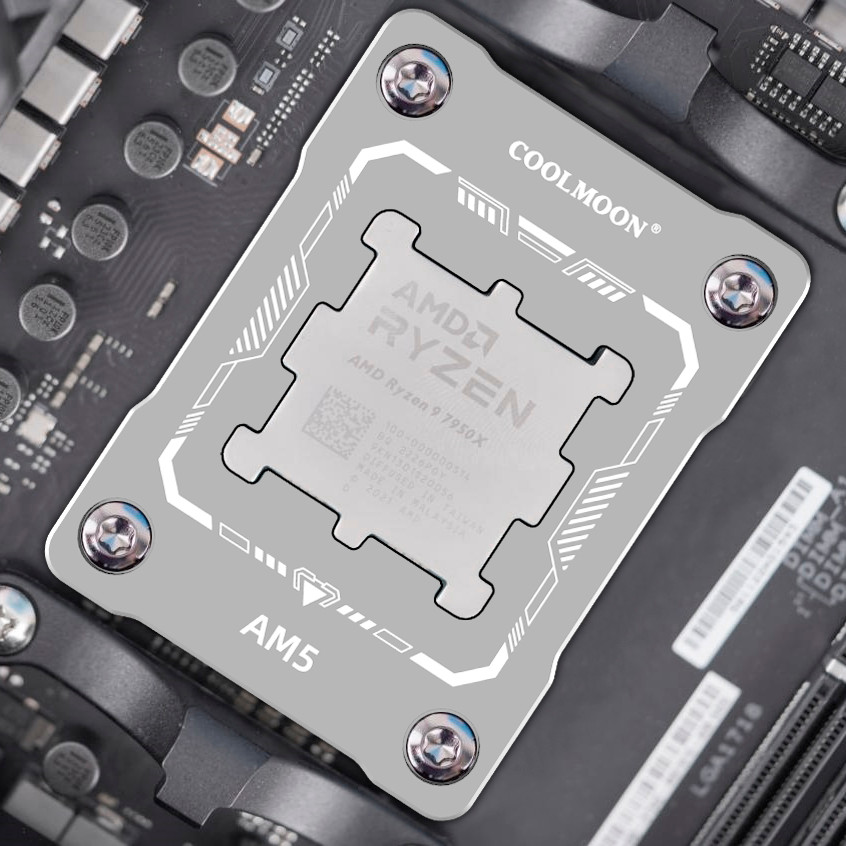 ADAPTADOR RYZEN AM5 SOCKET PROCESSADOR AMD CONTACT FRAME ANTI BENDING FIVELA CPU - PRATA