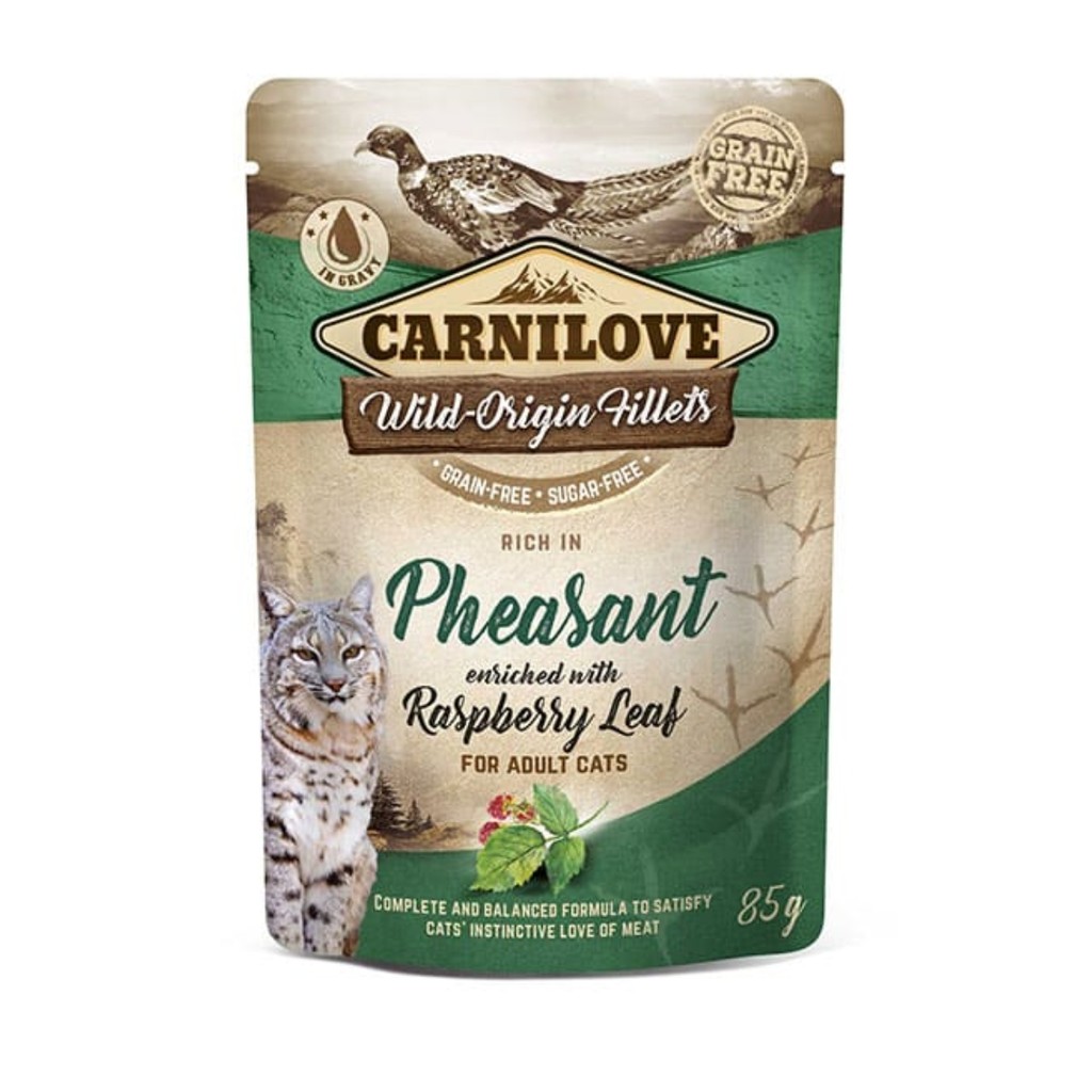 Sachê Natural Carnilove Premium Faisão Enriquecido com Folhas de Framboesa Para Gatos