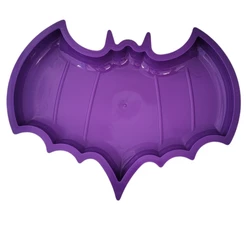 Bandeja Decorativa de Halloween - Morcego Roxo - 21x16cm - 1 unidade - Rizzo