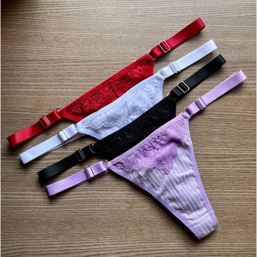 Kit 4 Calcinha Plus Size com Alça Reforçada Regulagem na Cintura Lingerie Detalhes de Renda em Oferta na Shopee