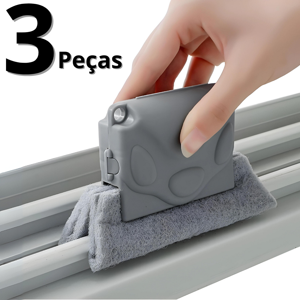 Limpador Janela Escova Limpeza Cantos Multiuso Janelas Cozinha Fogão Limpa Canto Casa Microfibra