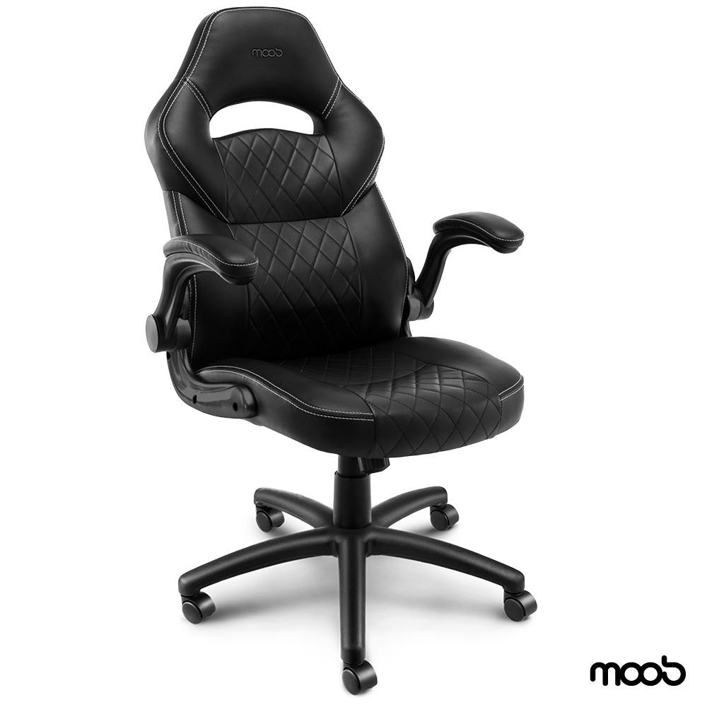 Cadeira Gamer Moob Horizon Giratória Com Função Relax e Braços Ajustáveis Preto