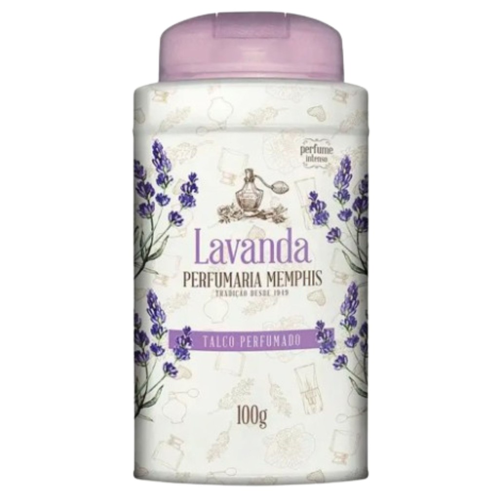 Talco Perfumado Alma De Flores Lavanda 100G - Memphis em Oferta na Shopee