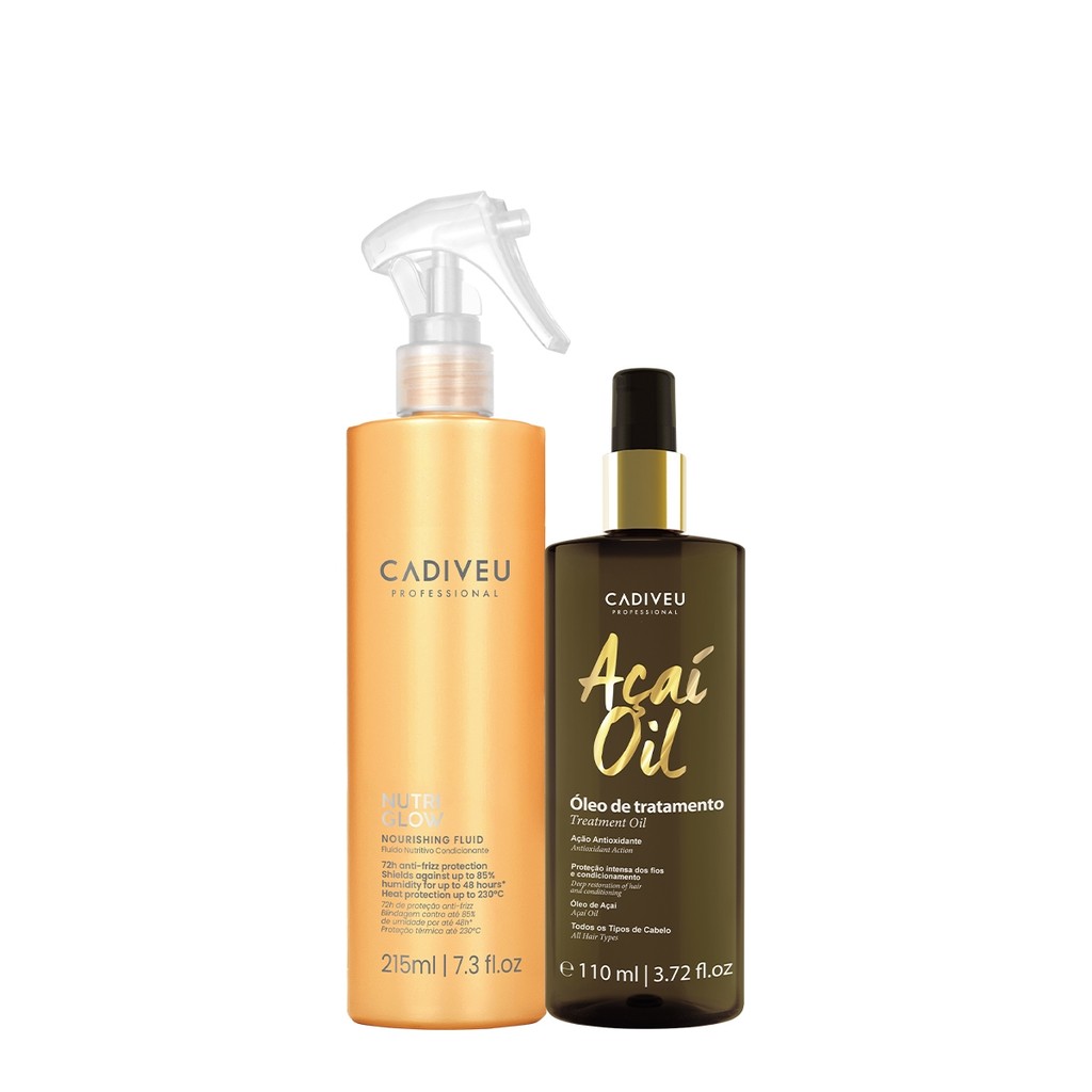 Kit Cadiveu Professional Nutri Glow Fluído e Açaí Oil 110 (2 produtos) em Oferta na Shopee