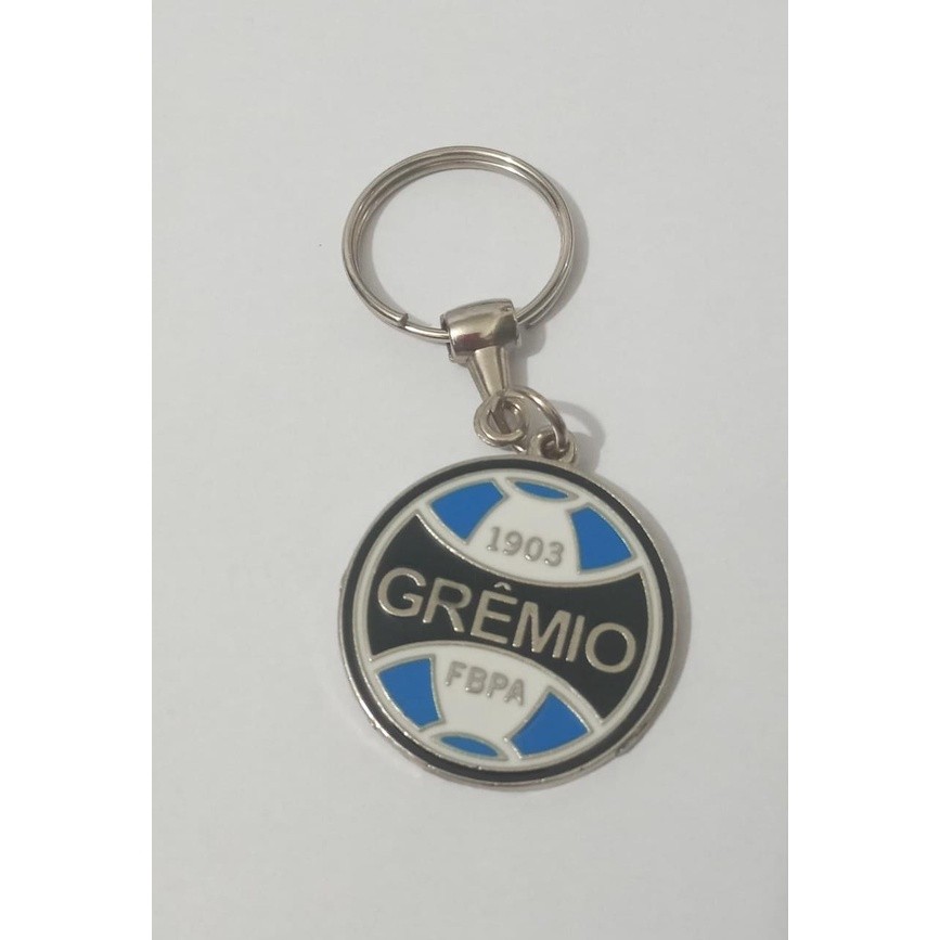 Chaveiro de Metal com Brasão de Time - Grêmio