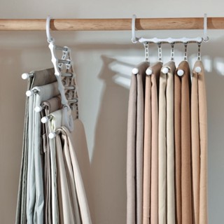 Kit Cabide Multifuncional para Calças e Roupas de Inox com 5 Divisórias Branco em Oferta na Shopee