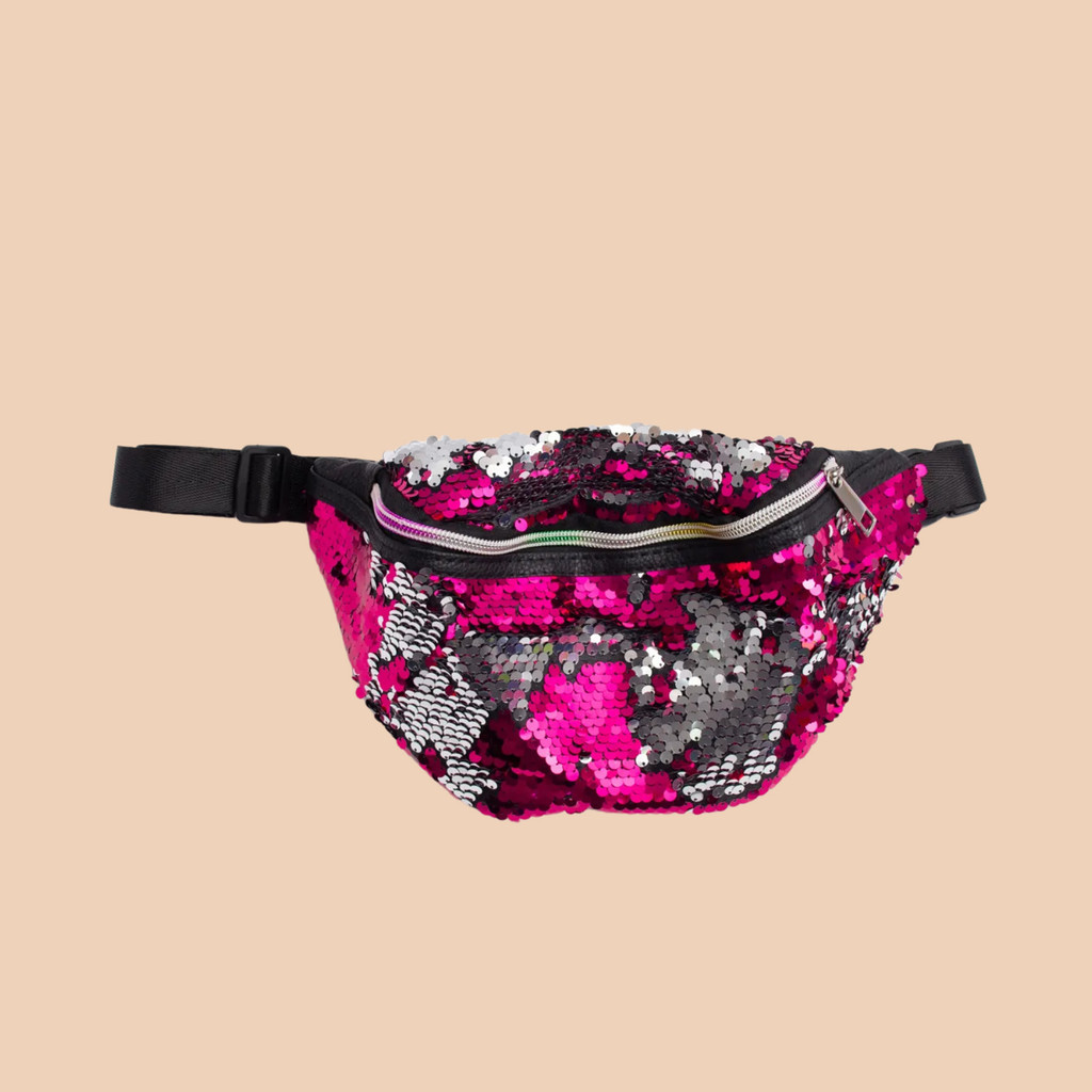 Pochete Com Paetê Holográfico Pink  - Pink