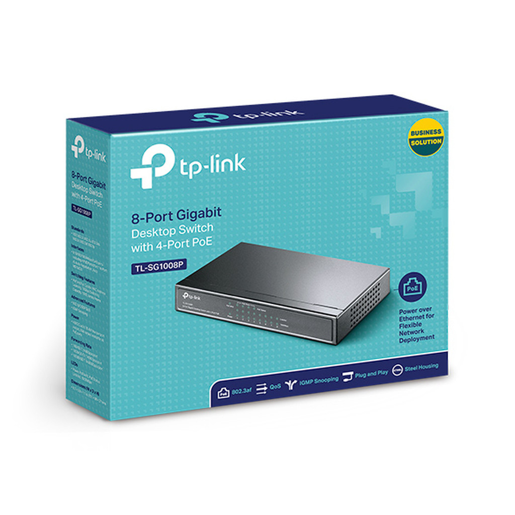 Switch 8 Portas Tp Link 10/100/1000 Gigabit 4 Porta Poe Mesa
