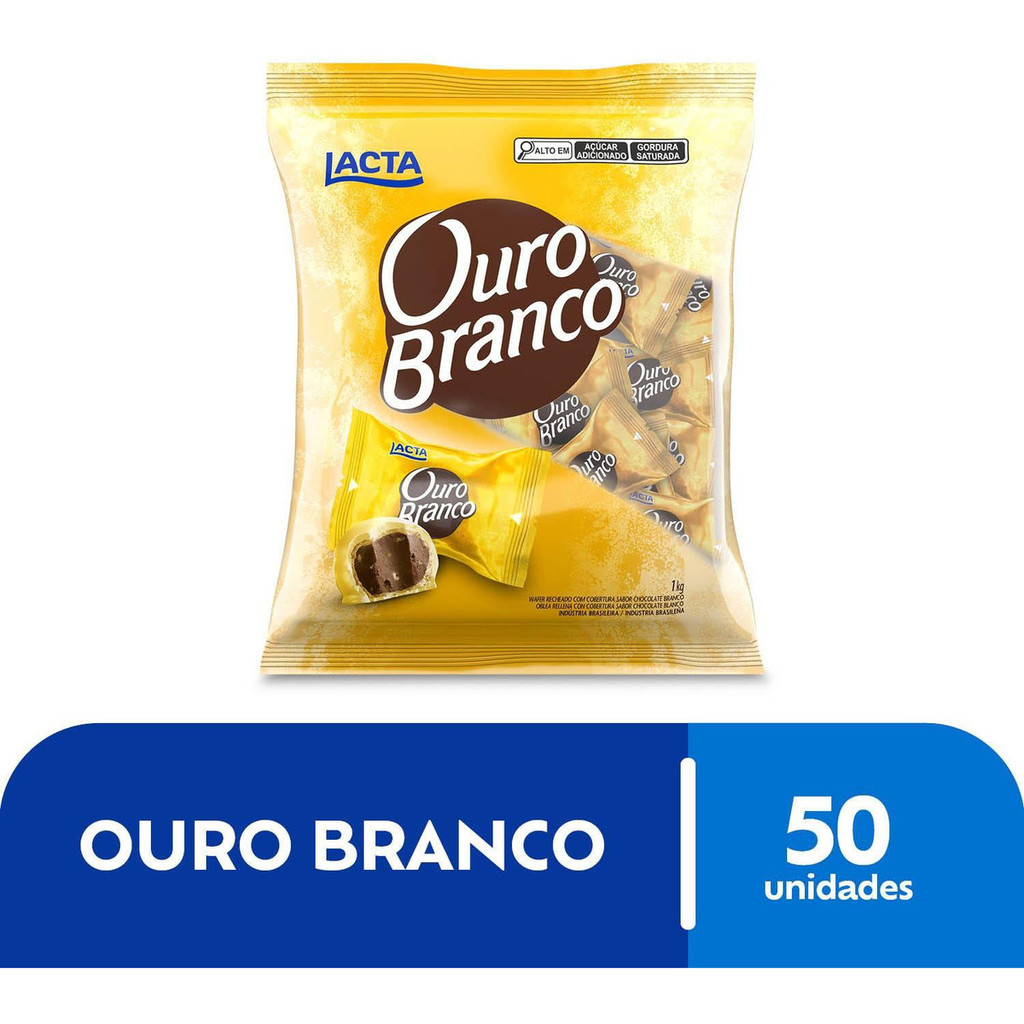 Chocolate Ouro Branco Pacote 1kg Lacta
