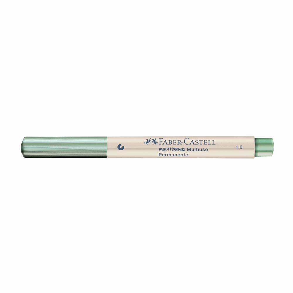 Pincel marcador multisuperfícies Multimark 1.0mm Verde Limão Metálico MM/10VDM821ZF Faber-Castell em Oferta na Shopee