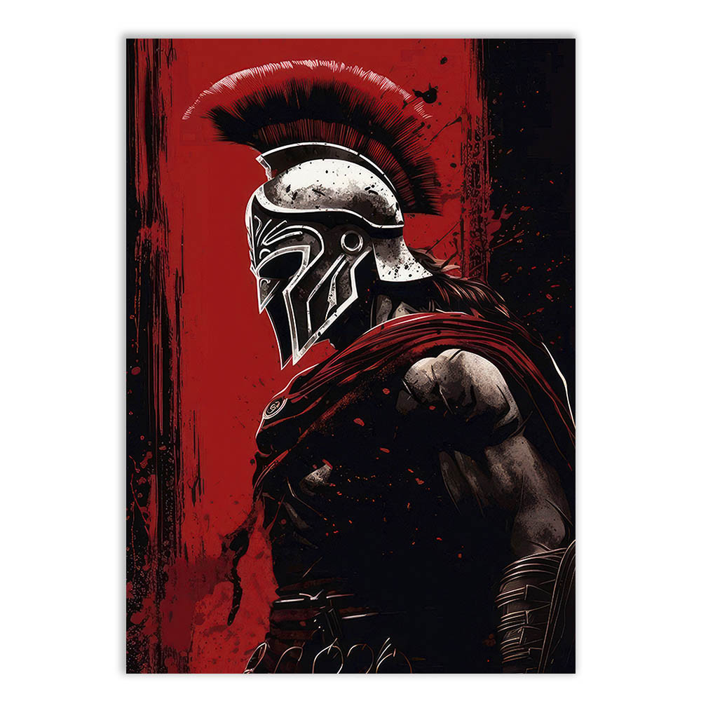 Placa Decorativa Soldado Romano Antiguidade Grécia Esparta Decoração Poster Quarto Sala