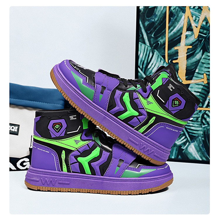 Novo High Street Evangelion Eva Nome Conjunto De Alta Qualidade Mecha Anime Tênis Estudante Esportes E Lazer Maré Sapato — imagem 2 de 2