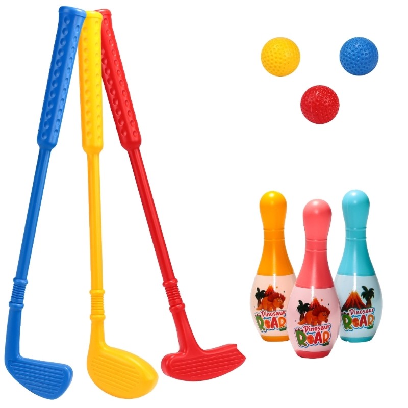* Conjunto Treinamento Golfe Infantil Brinquedo Alfinete Boliche Para Pais E Diversão I