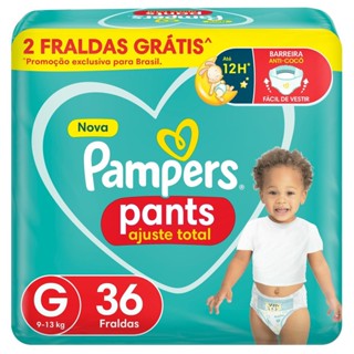 Fralda Pampers Pants Ajuste Total G 36 unidades em Oferta na Shopee