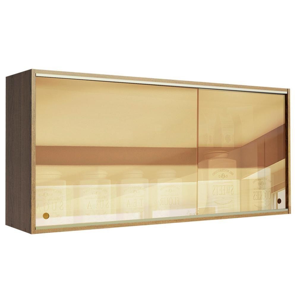 Armário Aéreo Emilly 2 Portas de Correr Madesa em Oferta na Shopee