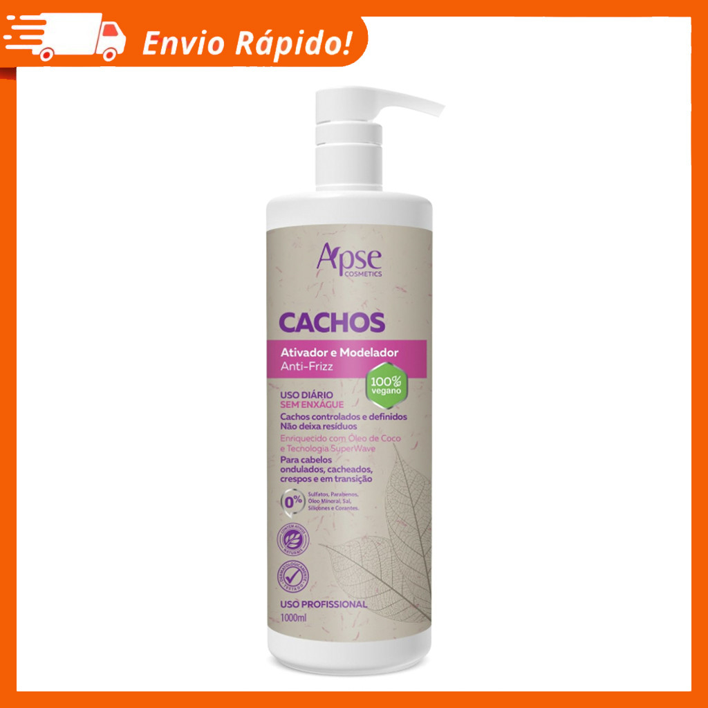 Ativador e Modelador Anti-Frizz Cachos Apse Creme de Pentear 1 litro - Ação Condicionante - Apice em Oferta na Shopee