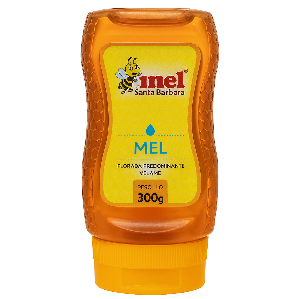 Mel Puro Santa Bárbara 300g Bisnaga | FLORADA VELAME | Tampa Corta-Gotas | Direto da Abelha
