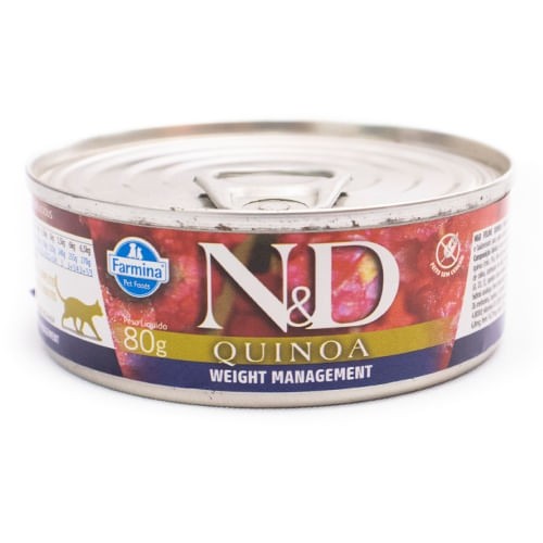Ração Úmida N&D Quinoa Weight para Gatos Adultos 80g