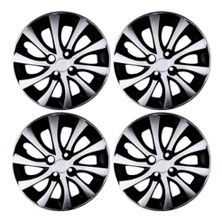 Calota Aro 15" Preto/Prata Mod Idea 2014/2016 Jogo c/4 Calotas Grid - 225CP-PBP-E