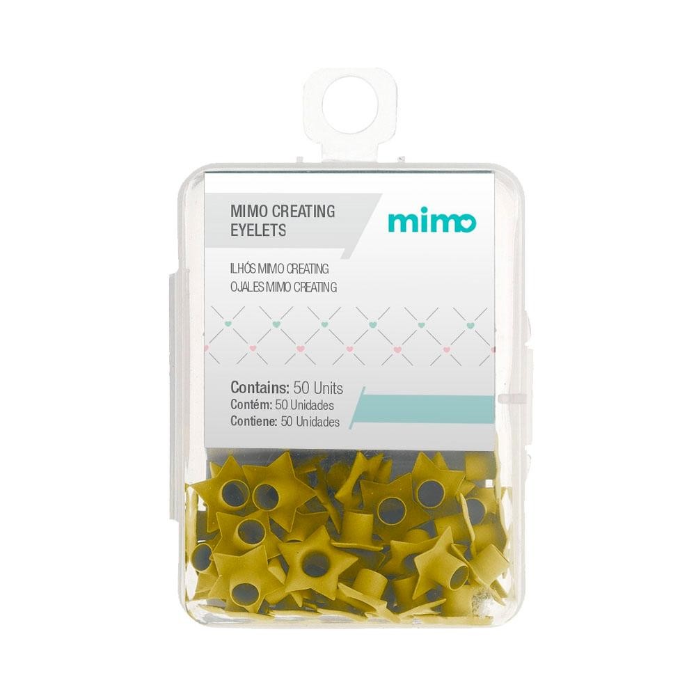 Ilhós Mimo Creating - Estrela - Amarelo Candy - 4,5 mm - 50 Unids em Oferta na Shopee