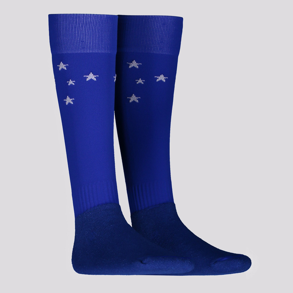 Meião Cruzeiro Escudo Infantil Azul em Oferta na Shopee
